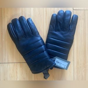 Allsaints Leo Black Leather Gloves Size Small New With Tag All Saints
